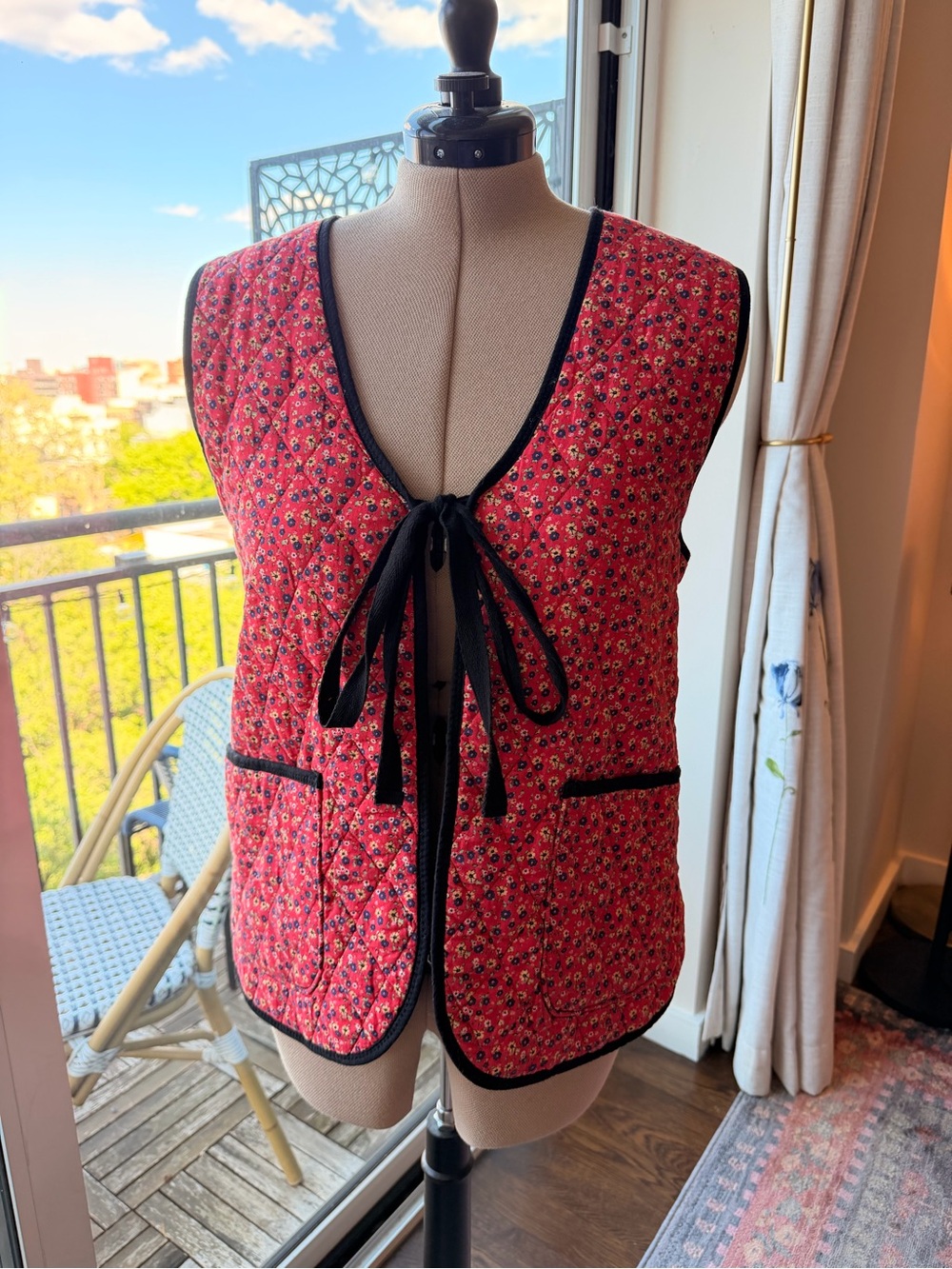 FREE PEOPLE Claudine Quilted Floral Vest